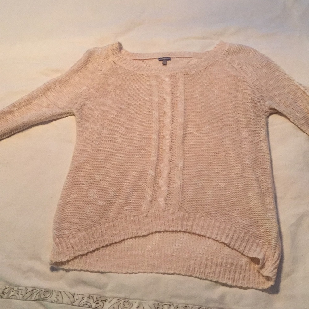 Charlotte Russe delicate knit sweater in pale pink